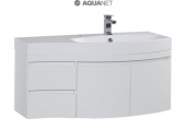 AQUANET, Комплект для ванной Aquanet Опера 115 белая с дверцами R/L 
