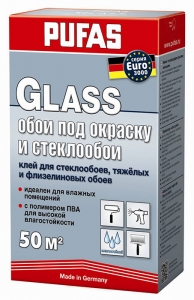 Клей PUFAS EURO 3000 GLASS  для обоев под окраску и стеклообоев 500гр 