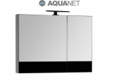AQUANET, Зеркало-шкаф Aquanet Верона 90 Черное