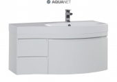 AQUANET, Комплект для ванной Aquanet Опера 115 белая с ящиками R/L