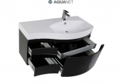 AQUANET, Тумба с раковиной Aquanet Опера 1-115 Черная L/R 