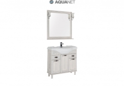 AQUANET, Комплект для ванной Aquanet Тесса 85 Жасмин/Серебро