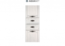 AQUANET, Шкаф-пенал Aquanet Тесса 35 Жасмин/Серебро