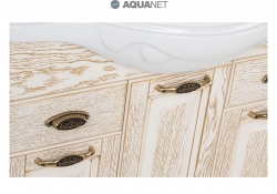 AQUANET, Тумба с раковиной Aquanet Тесса 105 Жасмин/Золото 