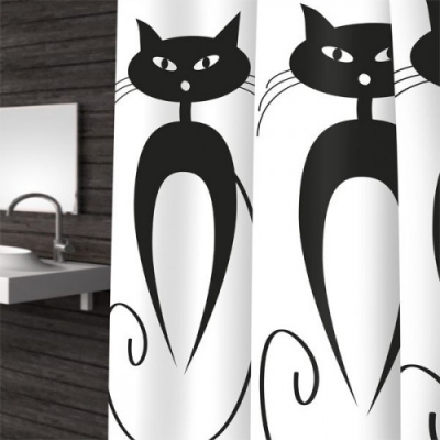 Шторы для ванной,  BACCHETTA, Штора для ванной Bacchetta 180х200 Cats - купить с доставкой по Москве - Интернет магазин smkimshop.ru