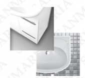 SANMARIA, Комплект для ванной Sanmaria Милан 95 c 2 ящиками белый
