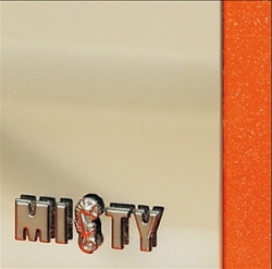 MISTY, Тумба с раковиной Misty Жасмин 70 Оранжевая с 3 ящ