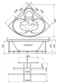 TRITON, Акриловая ванна Triton Сабина (160x160 см)     