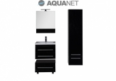 AQUANET, Комплект для ванной Aquanet Верона 58 Черный подвесной