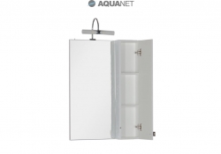 AQUANET, Зеркало-шкаф Aquanet Честер 60 Белое/патина серебро