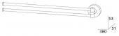 ARTWELLE, Полотенцедержатель поворотный двойной 37 см Artwelle Harmonia HAR 023