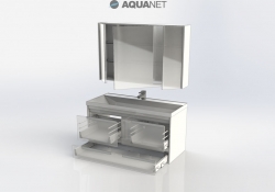 AQUANET, Комплект для ванной Aquanet Тиволи 100 Черный