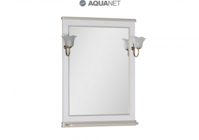 AQUANET, Зеркало Aquanet Валенса 70 Белое/краколет/золото