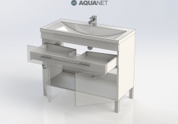 AQUANET, Комплект для ванной Aquanet Верона 90 Белый с дверцами