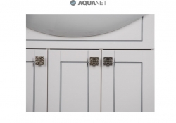 AQUANET, Тумба с раковиной Aquanet Честер 105 Белая/патина серебро