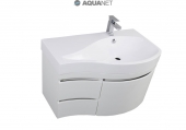 AQUANET, Комплект для ванной Aquanet Сопрано 95 с ящиками белый R/L 