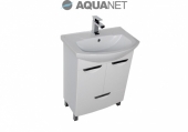 AQUANET, Комплект для ванной Aquanet Парма 65 Белый  2 дв, 1 ящ