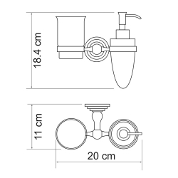 WASSERKRAFT, Дозатор для жидкого мыла и стакан Ammer K-7089