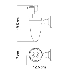 WASSERKRAFT, Дозатор для жидкого мыла Ammer K-7099