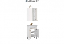 AQUANET, Комплект для ванной Aquanet Честер 60 Белый/патина золото