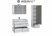 AQUANET, Комплект для ванной Aquanet Верона 100 Белый подвесной