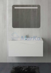 1MARKA, Комплект для ванной 1MarKa Этюд 100 белый глянец