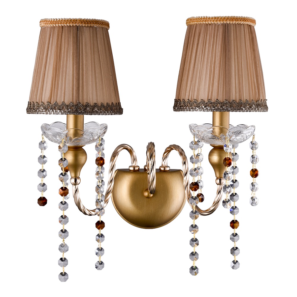 CRYSTAL LUX, Бра ALEGRIA AP2 GOLD-BROWN