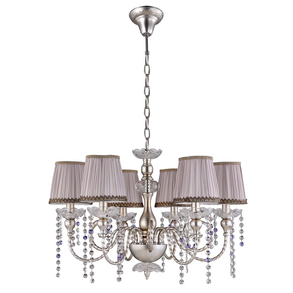 CRYSTAL LUX, Люстра ALEGRIA SP6 SILVER-BROWN