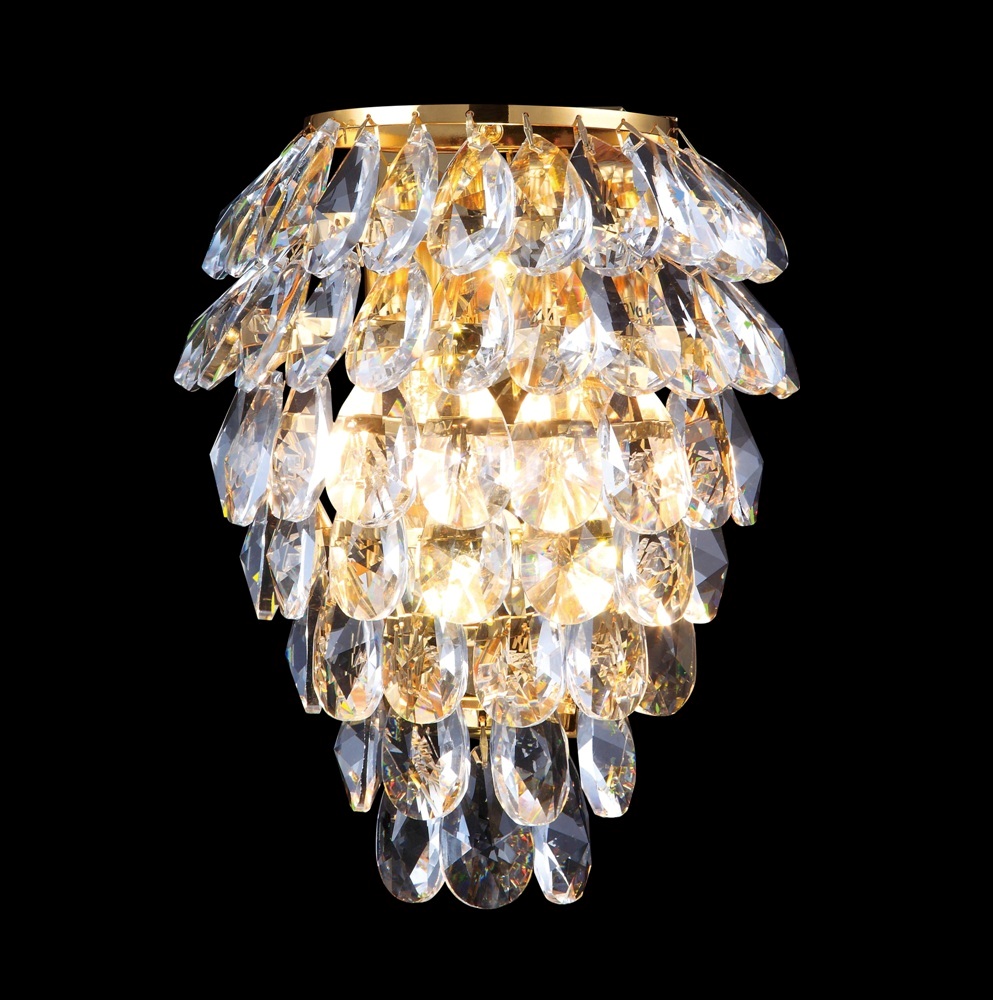 CRYSTAL LUX, Бра CHARME AP2+2 LED GOLD/TRANSPARENT