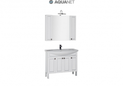 AQUANET, Комплект для ванной Aquanet Честер 105 Белый/патина серебро
