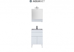 AQUANET, Комплект для ванной Aquanet Верона 58 Белый с дверцами
