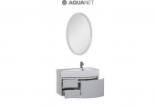 AQUANET, Комплект для ванной Aquanet Сопрано 95 с ящиками белый R/L 