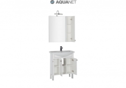 AQUANET, Комплект для ванной Aquanet Честер 75 Белый/патина серебро